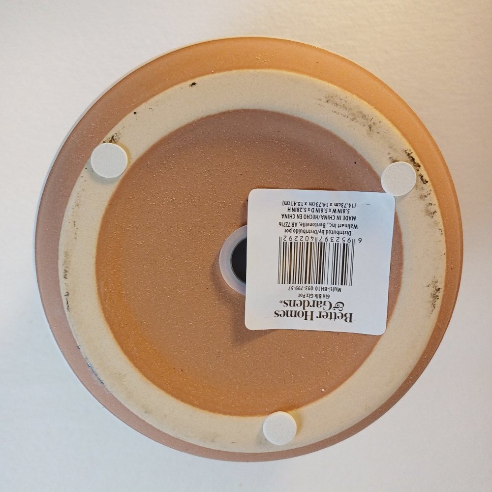 6" Drippy Flower Pot w/Drain Hole Beautiful Glaze! NWT FREE SEEDS NEXT BUYER!! - Picture 4 of 16